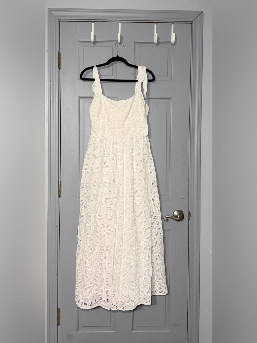 SAYLOR Ivory Lace Maxi Dress with Thick Straps NWOT loose tag